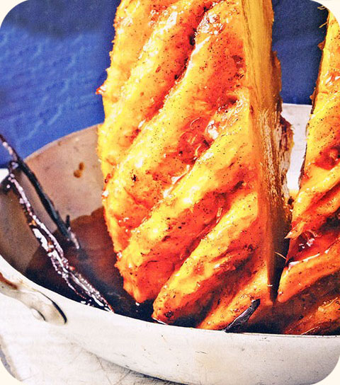 Ananas rôti au beurre salé