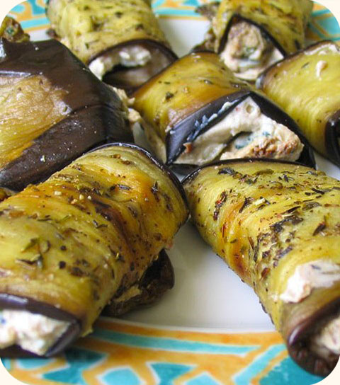Aubergines roulées