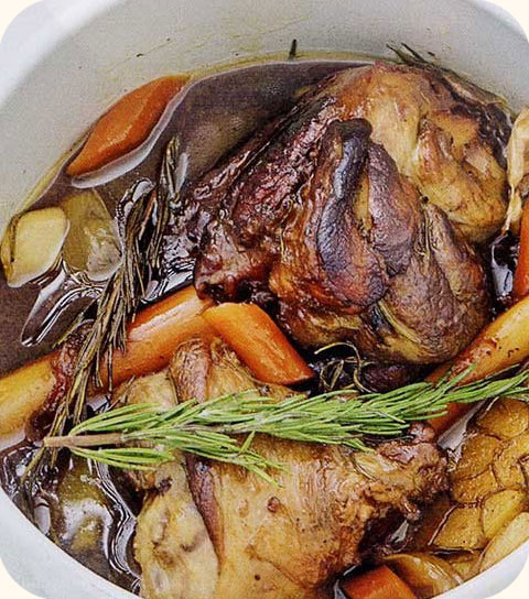 Souris d'agneau confite au miel de tilleul