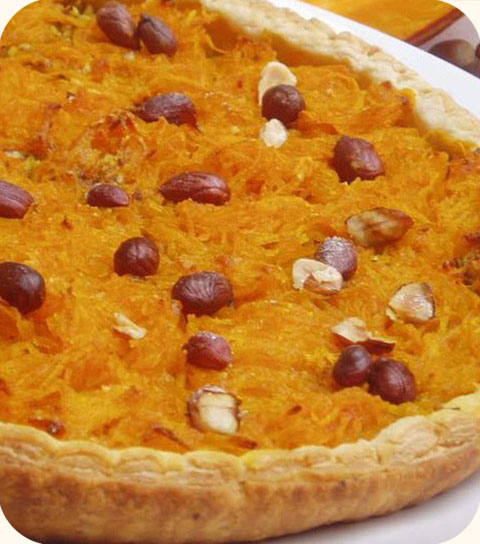 Tarte à l’orange et aux noisettes